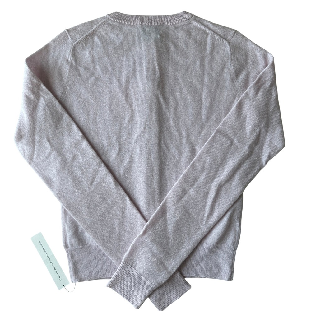 NWT Reformation Farren Cashmere Crew Cardigan Sweater | Foxglove Pale Pink S - Picture 4 of 10